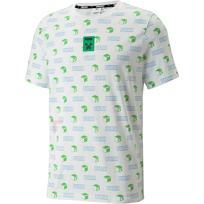 МЪЖКА ТЕНИСКА PUMA x MINECRAFT AOP TEE WHITE