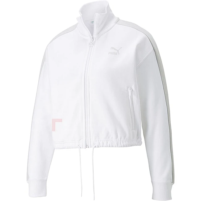 ДАМСКО ГОРНИЩЕ PUMA RE T7 CROP TRACK JACKET TR WHITE
