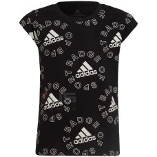 ДЕТСКА ТЕНИСКА ЗА МОМИЧЕ ADIDAS LOGO T ESS BLACK