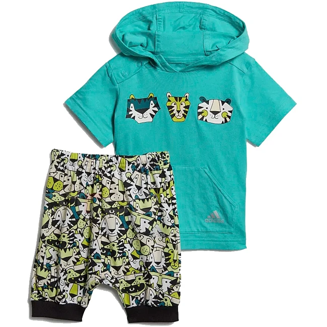 БЕБЕШКИ СПОРТЕН ЕКИП ЗА МОМЧЕ ADIDAS TIGER SET GREEN/BLACK