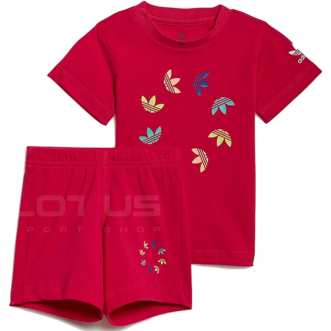 БЕБЕШКИ СПОРТЕН ЕКИП ЗА МОМИЧЕ ADIDAS SHORT TEE SET PINK