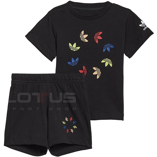 БЕБЕШКИ СПОРТЕН ЕКИП ЗА МОМЧЕ ADIDAS SHORT TEE SET BLACK