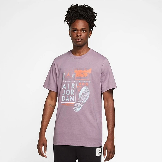 МЪЖКА ТЕНИСКА NIKE JORDAN BRAND GFX SS CREW 2 PLUM