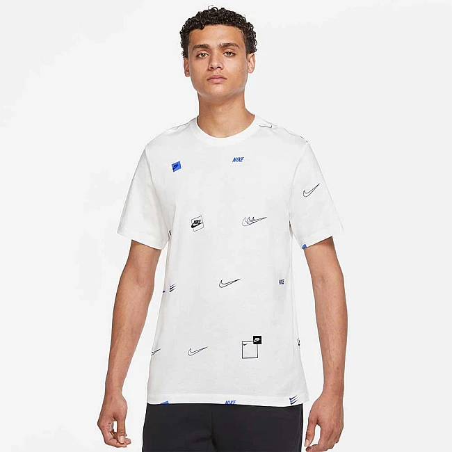 МЪЖКА ТЕНИСКА NIKE NSW 12 MO LOGO AOP TEE WHITE