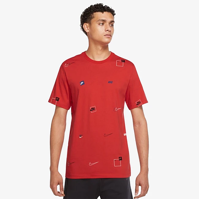 МЪЖКА ТЕНИСКА NIKE NSW 12 MO LOGO AOP TEE RED