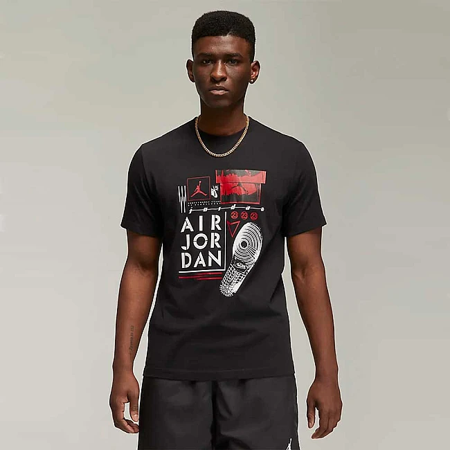 МЪЖКА ТЕНИСКА NIKE JORDAN BRAND GFX SS CREW 2 BLACK