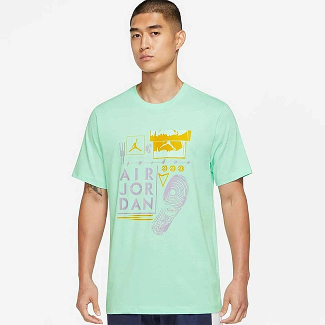 МЪЖКА ТЕНИСКА NIKE JORDAN BRAND GFX SS CREW 2 MINT