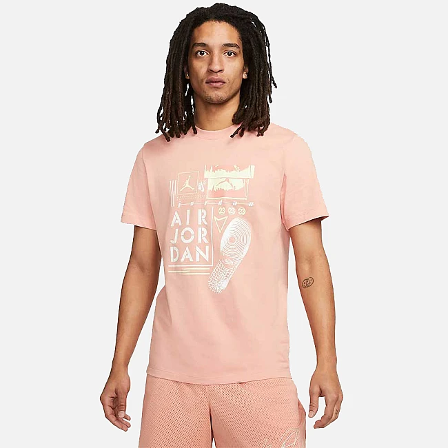 МЪЖКА ТЕНИСКА NIKE JORDAN BRAND GFX SS CREW 2 LT MADDER ROOT