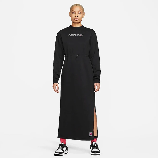 ДАМСКА РОКЛЯ NIKE NSW IC FLC LS DRESS BLACK