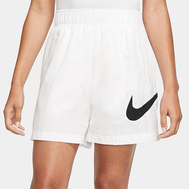 ДАМСКИ КЪСИ ПАНТАЛОНИ NIKE NSW ESSNTL WVN HR SHORT HBR WHITE