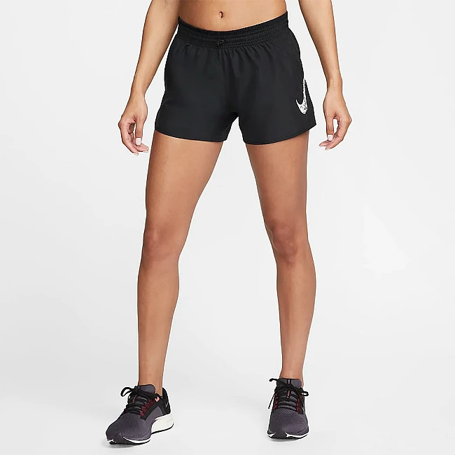 ДАМСКИ КЪСИ ПАНТАЛОНИ NIKE DF SWOOSH RUN SHORT BLACK