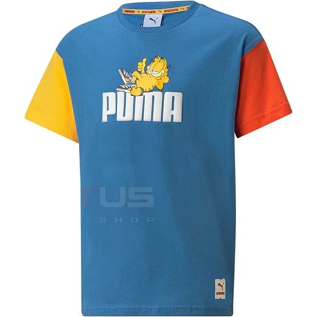 ДЕТСКА ТЕНИСКА ЗА МОМЧЕ PUMA x GARFIELD COLORBLOCK TEE KIDS BLUE