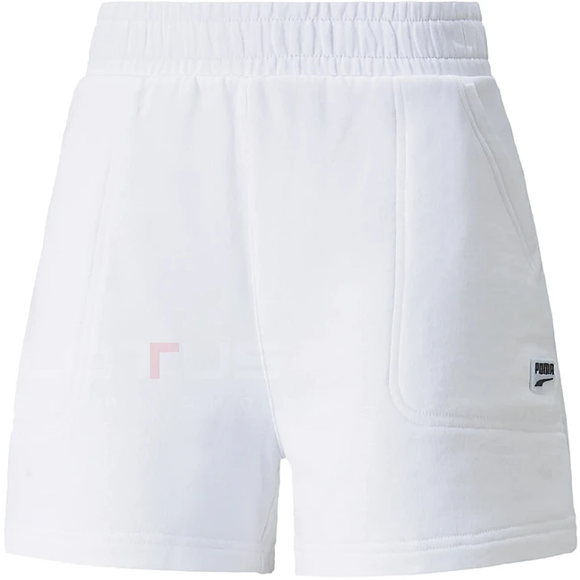 ДАМСКИ КЪСИ ПАНТАЛОНИ PUMA DOWNTOWN HIGH WAIST SHORTS TR WHITE