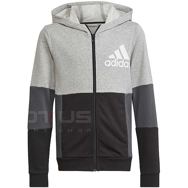 ДЕТСКО ГОРНИЩЕ ЗА МОМЧЕ ADIDAS CB FZ HOODIE GREY/BLACK