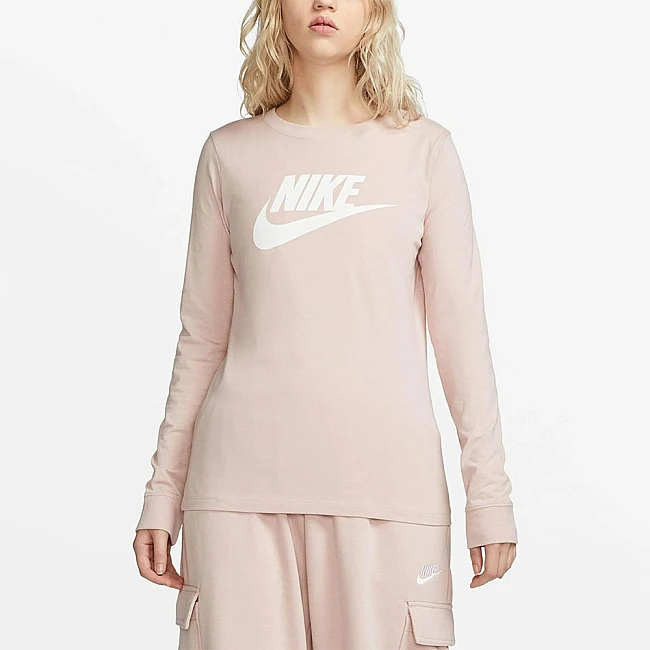 ДАМСКА БЛУЗА NIKE NSW TEE ESSNTL LS ICON FTR PINK OXFORD