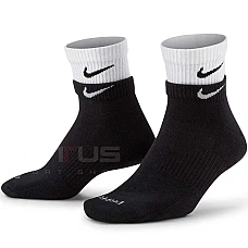 ЧОРАПИ NIKE EVERYDAY PLUS CUSH ANKLE 1PR - DOUB BLACK/WHITE
