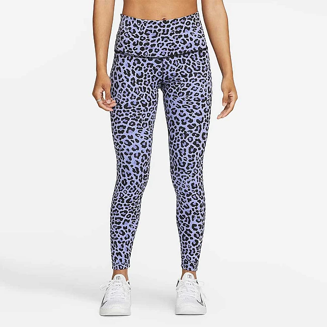 ДАМСКИ КЛИН NIKE ONE DF HR TGHT LEOPARD THISTLE