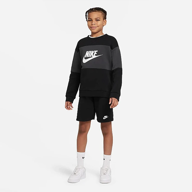 ДЕТСКИ СПОРТЕН ЕКИП NIKE NSW FT CREW/SHORT TS BLACK