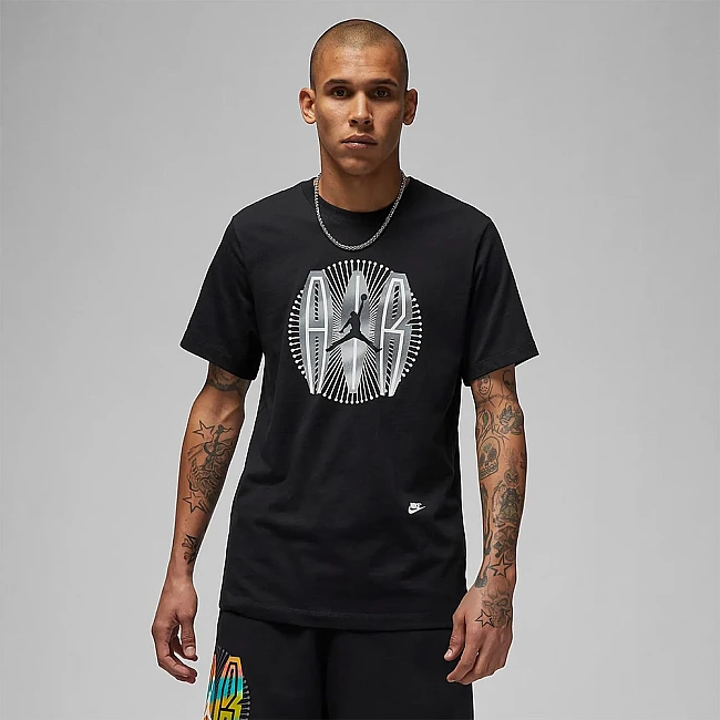 МЪЖКА ТЕНИСКА NIKE JORDAN FLT MVP SS CREW BLACK
