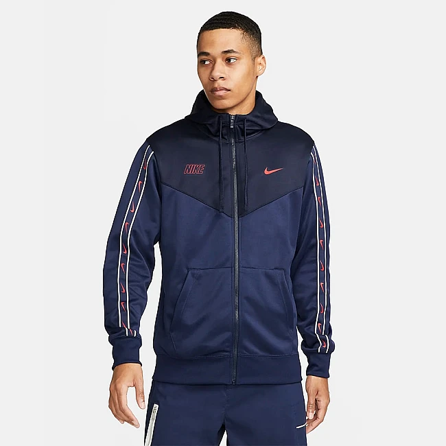 МЪЖКО ГОРНИЩЕ NIKE NSW REPEAT SW PK FZ HOODY NAVY