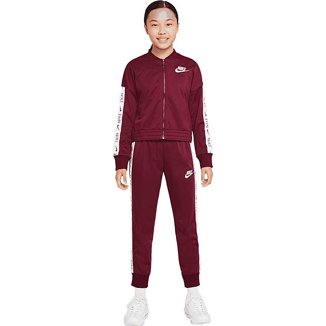 ДЕТСКИ СПОРТЕН ЕКИП ЗА МОМИЧЕ NIKE NSW TRK SUIT TRICOT DK BEETROOT