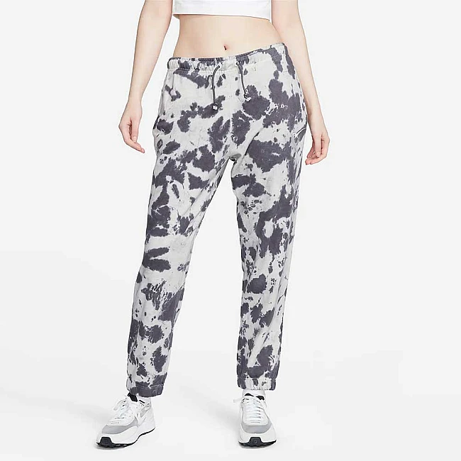 ДАМСКО ДОЛНИЩЕ NIKE NSW CLD DYE JRSY MR JGGR WHITE/BLACK