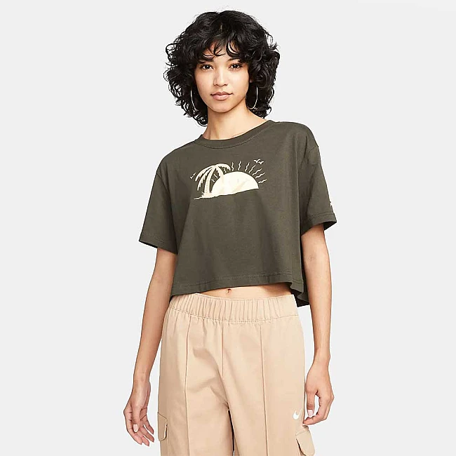 ДАМСКА ТЕНИСКА NIKE NSW TEE CROP FW SEQUOIA