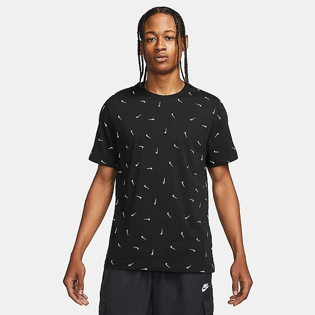 МЪЖКА ТЕНИСКА NIKE NSW CLUB TEE AOP BLACK