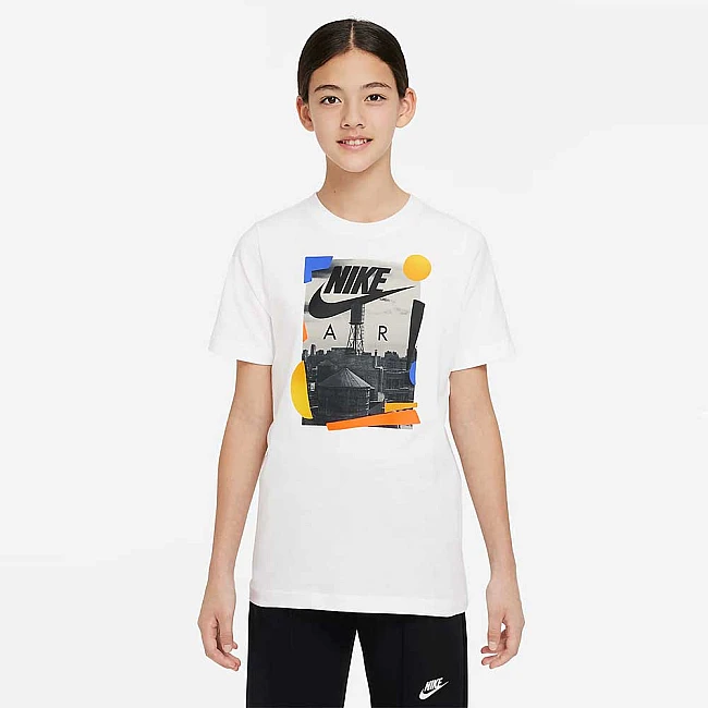 ДЕТСКА ТЕНИСКА ЗА МОМЧЕ NIKE NSW TEE PHOTO 2 WHITE