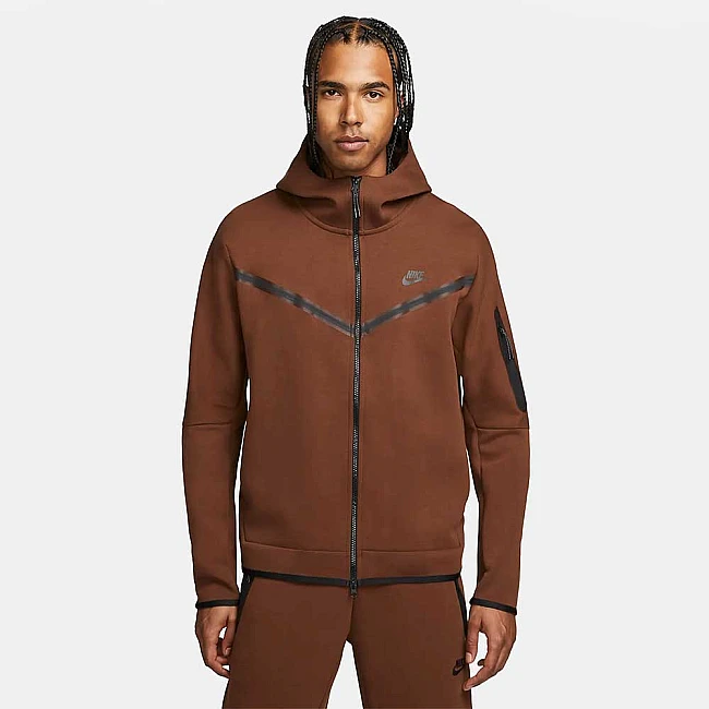 МЪЖКО ГОРНИЩЕ NIKE NSW TCH FLC HOODIE FZ WR CACAO