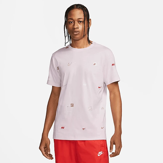 МЪЖКА ТЕНИСКА NIKE NSW 12 MO LOGO AOP TEE PINK