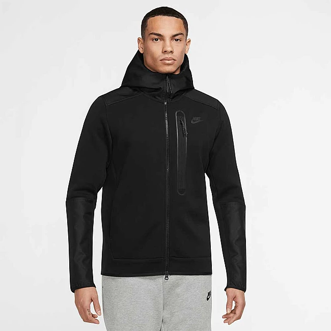 МЪЖКО ГОРНИЩЕ NIKE TCH FLC OVERLAY FZ BLACK