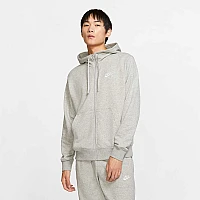 МЪЖКО ГОРНИЩЕ NIKE NSW CLUB HOODIE FZ FT GREY HTHR