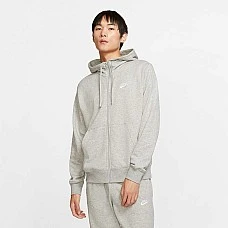 МЪЖКО ГОРНИЩЕ NIKE NSW CLUB HOODIE FZ FT GREY HTHR