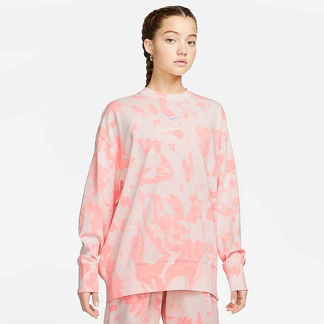 ДАМСКА БЛУЗА NIKE NSW CLD DYE JRSY CREW CRIMSON