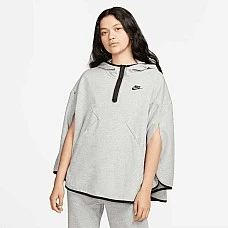 ДАМСКО ГОРНИЩЕ NIKE NSW TCH FLC ESSNTL PONCHO GREY