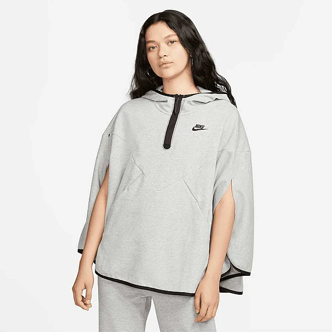 ДАМСКО ГОРНИЩЕ NIKE NSW TCH FLC ESSNTL PONCHO GREY