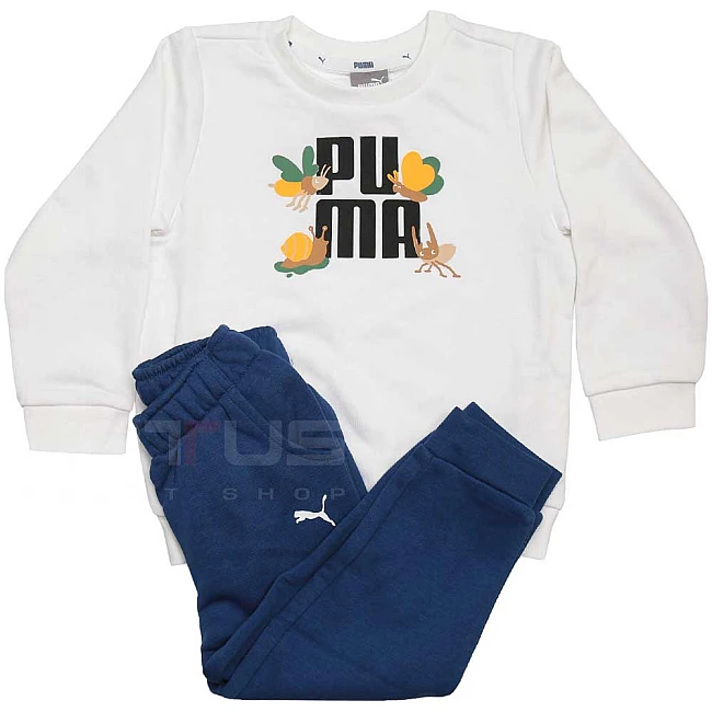 БЕБЕШКИ СПОРТЕН ЕКИП ЗА МОМЧЕ PUMA SMALL WORLD INFANTS SET TR WHITE/BLUE