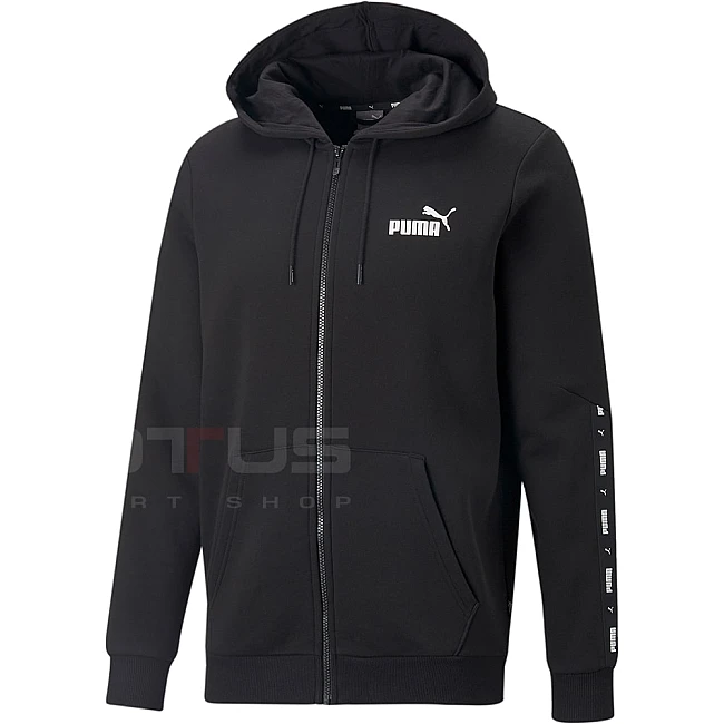 МЪЖКО ГОРНИЩЕ PUMA ESS+ TAPE FULL-ZIP HOODIE FL BLACK