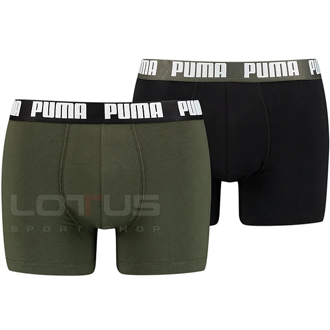 МЪЖКИ БОКСЕР PUMA BASIC BOXER 2P GREEN/BLACK