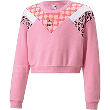 ДЕТСКА БЛУЗА PUMA CLASSICS 90S PREP CREW TR G PINK