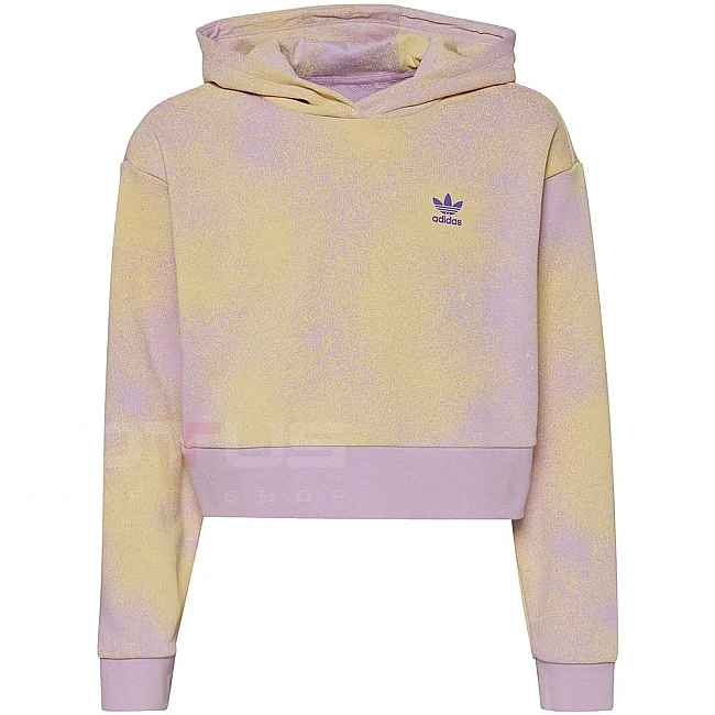 ДЕТСКИ СУИТШЪРТ ЗА МОМИЧЕ ADIDAS CROP HOODIE LILAC