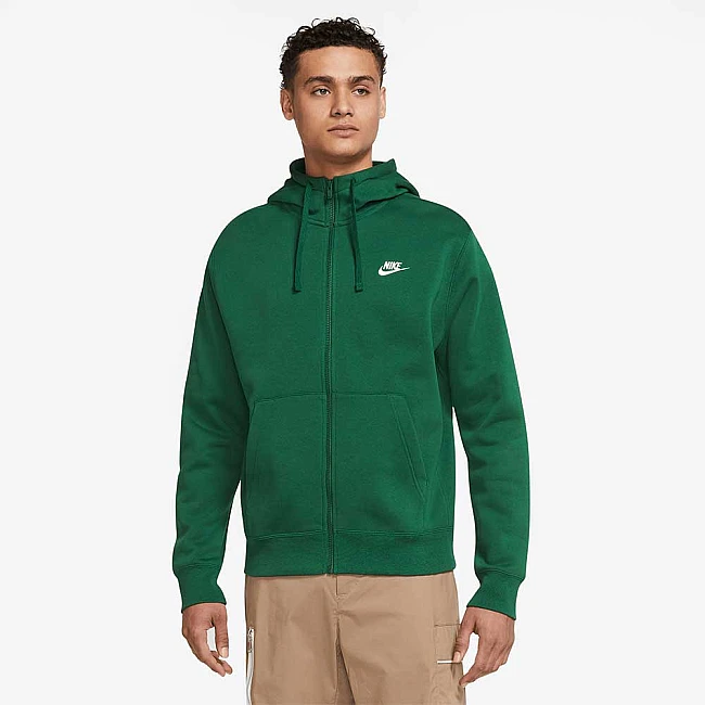 МЪЖКО ГОРНИЩЕ NIKE NSW CLUB HOODIE FZ BB GREEN