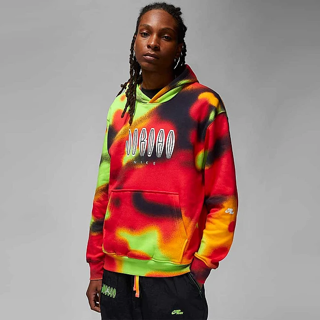 МЪЖКИ СУИТШЪРТ NIKE JORDAN FLT MVP AOP FLC PO INFRARED