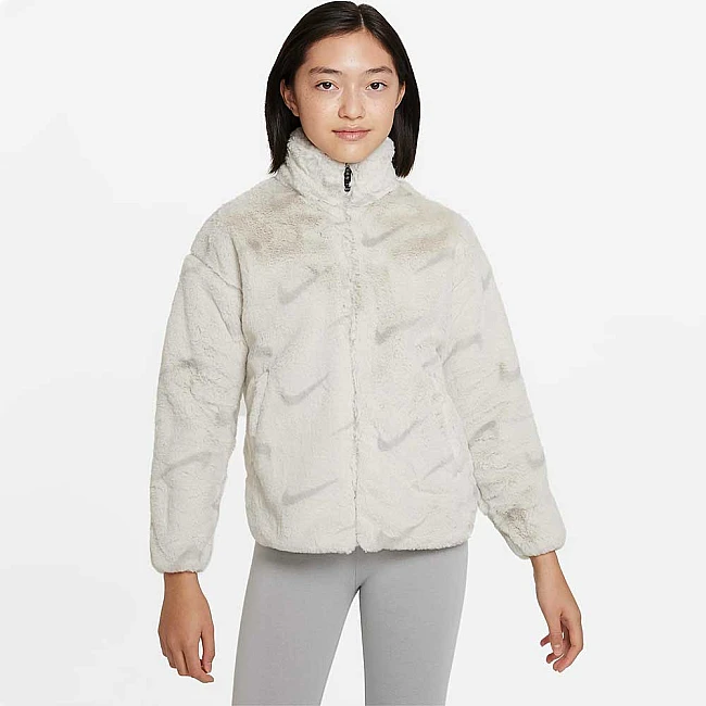 ДЕТСКО ЯКЕ ЗА МОМИЧЕ NIKE NSW TRND FX FUR AOP JKT LT BONE