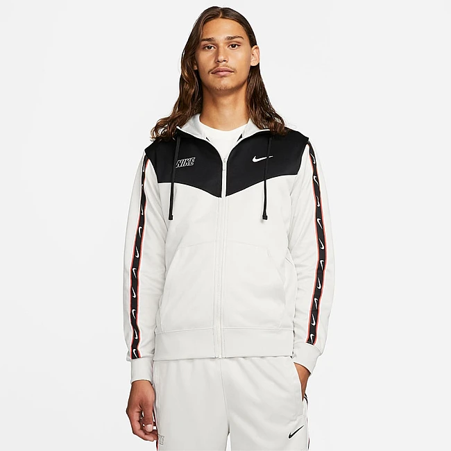 МЪЖКО ГОРНИЩЕ NIKE NSW REPEAT SW PK FZ HOODY LT BONE