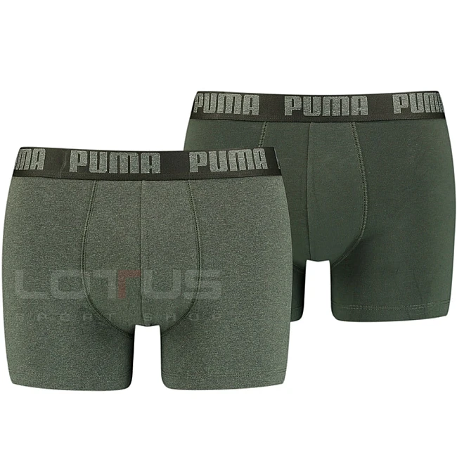 МЪЖКИ БОКСЕРИ PUMA BASIC BOXER 2P GREEN/MELANGE