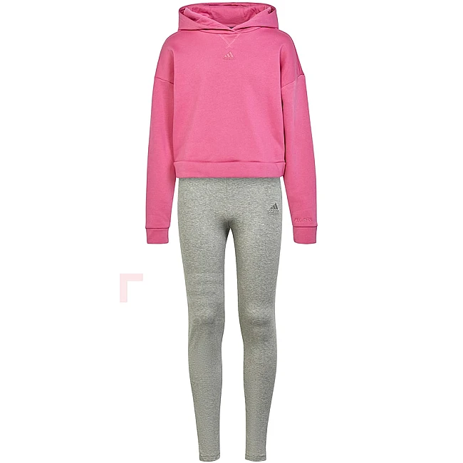 ДЕТСКИ СПОРТЕН ЕКИП ЗА МОМИЧЕ ADIDAS HOOD FL TS PINK/GREY