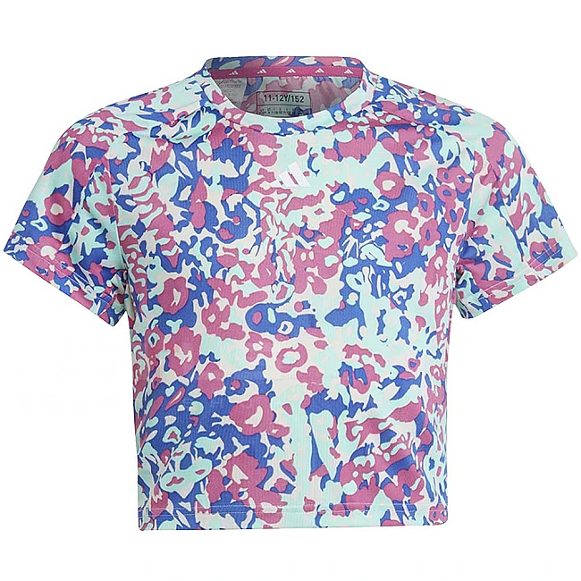 ДЕТСКА ТЕНИСКА ЗА МОМИЧЕ ADIDAS G TR-ES AOP T ECRU/MINT/BLUE