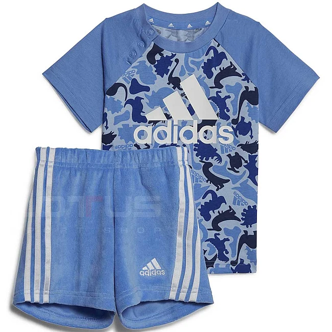 БЕБЕШКИ СПОРТЕН ЕКИП ЗА МОМЧЕ ADIDAS I AOP CO T SET BLUE/WHITE